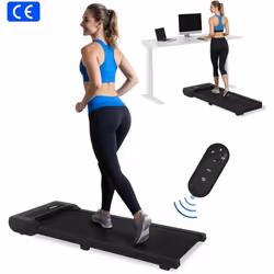 FlexiSpot Tapis de Course jusquà 120 kg Vitesse 1-6 km/h avec Affichage LED Tapis de Marche avec Poulies et télécommande Noir