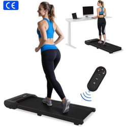 FlexiSpot Tapis de Course jusquà 120 kg Vitesse 1-6 km/h avec Affichage LED Tapis de Marche avec Poulies et télécommande Noir