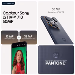 Motorola edge 70 fusion 17,2 cm (6.78") Double SIM Android 16.0 5G USB Type-C 8 Go 256 Go 7000 mAh Noir - Vue supplémentaire 7