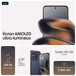 Motorola edge 70 fusion 17,2 cm (6.78") Double SIM Android 16.0 5G USB Type-C 8 Go 256 Go 7000 mAh Noir - Vue supplémentaire 8