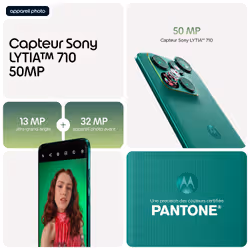 Motorola edge 70 fusion 17,2 cm (6.78") Double SIM Android 16.0 5G USB Type-C 8 Go 256 Go 5200 mAh Vert - Vue supplémentaire 7