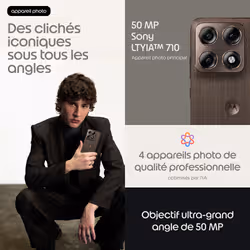 Motorola edge 70 pro 17,2 cm (6.78") Double SIM Android 16.0 5G USB Type-C 8 Go 256 Go 6500 mAh Bois - Vue supplémentaire 7