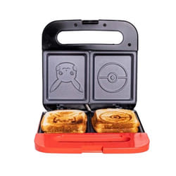 Uncanny Brands PPPOKPK1IB gaufrier et appareil à croque-monsieur Noir, Rouge