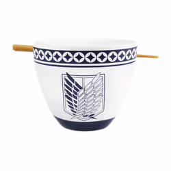 Bem's SA Attack On Titan, Bol de soupe, Rond, Vitrocéramique, Bleu, Blanc, 0,47 L, 1 pièce(s)