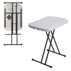 Lifetime Table de pique-nique Blanc Acier HDPE 66 x 71 x 46 cm
