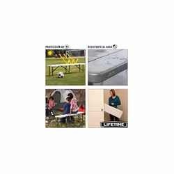 Lifetime Banc Blanc Pliable 183 x 42 x 29 cm
