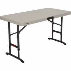 Lifetime Table Piable Crème 122 x 86 x 61 cm Acier Plastique