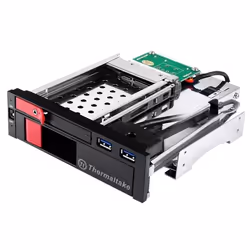 Thermaltake ST0026Z, 2,5/3,5", Panneau de façade, SATA, Noir, Rouge, SATA, USB