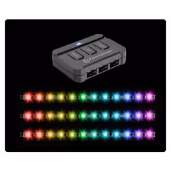 Thermaltake Lumi Color 256C, Intérieure, Noir, Multicolore, 12 ampoule(s), LED, 300 mm