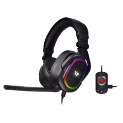 Thermaltake ARGENT H5 RGB, Avec fil, Jouer, 20 - 40000 Hz, 359 g, Casque, Noir