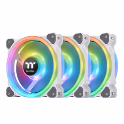Thermaltake Riing Trio 12 RGB Radiator Fan White TT Premium Edition, Ventilateur, 12 cm, 500 tr/min, 1500 tr/min, 41,13 cfm,  ...