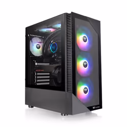 Thermaltake View 200 TG ARGB, Midi Tower, PC, Noir, ATX, micro ATX, Mini-ITX, SPCC, Verre trempé, Multicolore