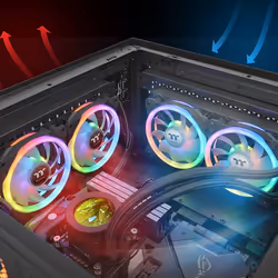 Thermaltake SWAFAN 14 RGB Boitier PC Ventilateur 14 cm Noir 3 pièce(s) - Vue supplémentaire 4