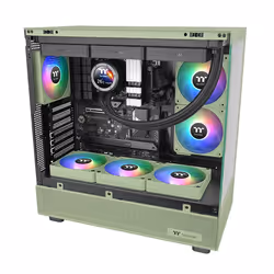 Thermaltake CL-F196-PL12MG-A système de refroidissement d'ordinateur Boitier PC Ventilateur 12 cm Vert 3 pièce(s) - Vue supplémentaire 6