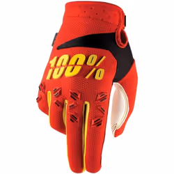 100% Airmatic Gants de Motocross, rouge-jaune, taille 2XL pour Hommes