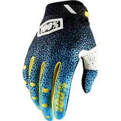100% Ridefit Lunettes de motocross, noir-turquoise, taille S pour Hommes