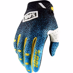 100% Ridefit Lunettes de motocross, noir-turquoise, taille S pour Hommes