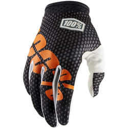 100% iTrack Dot Gants de Motocross, noir-orange, taille S pour Hommes