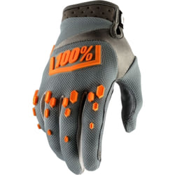 100% Airmatic Hexa Gants de Motocross, gris-orange, taille S pour Hommes