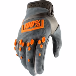 100% Airmatic Hexa Gants de Motocross, gris-orange, taille 2XL pour Hommes