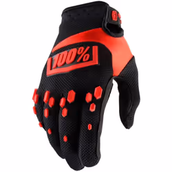 100% Airmatic Hexa Gants de motocross pour les jeunes, noir-rouge, taille S