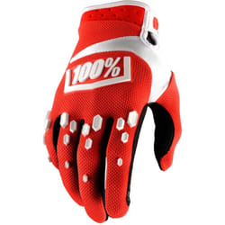 100% Airmatic Hexa Gants de Motocross, blanc-rouge, taille S pour Hommes