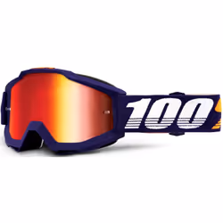 100% Accuri Extra Grib Masques de motocross, blanc-bleu pour Hommes