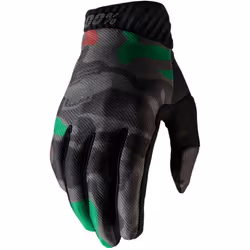 100% Ridefit Gants, vert-multicolore, taille S pour Hommes