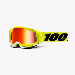 100% Racecraft 2, Mono-objectif, Jaune, Unisexe, Verres (plats) cylindriques, Polycarbonate, Jaune
