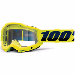 100% Accuri II OTG Lunettes de motocross, noir-jaune pour Hommes