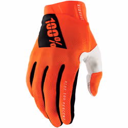 100% Ridefit Gants de vélo, blanc-orange, taille XL pour Hommes
