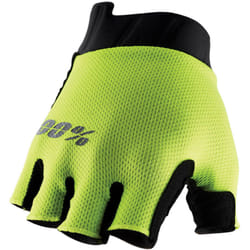 100% Exceeda Gel Gants de vélo, noir-jaune, taille M pour Hommes