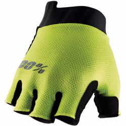 100% Exceeda Gel Gants de vélo, noir-jaune, taille M pour Hommes