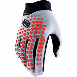 100% Geomatic Gants de vélo, gris-rouge, taille M pour Hommes
