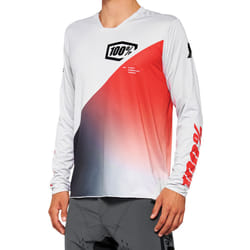 100% R-Core X Maillot vélo, blanc-rouge, taille S pour Hommes