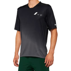 100% Celium Maillot de vélo à manches courtes, noir-gris, taille M pour Hommes