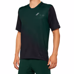 100% Celium Maillot de vélo à manches courtes, noir-vert, taille XL pour Hommes