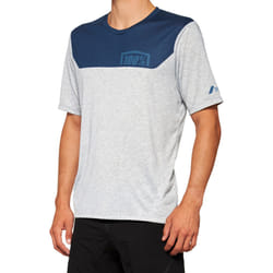100% Airmatic Maillot de vélo à manches courtes, gris-bleu, taille S pour Hommes