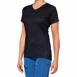 100% Airmatic Black Maillot de vélo à manches courtes pour dames, noir, taille M pour Femmes