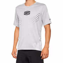 100% Airmatic Mesh Maillot de vélo à manches courtes, gris, taille M pour Hommes