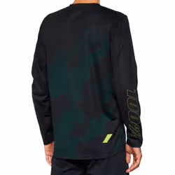 100% Airmatic LE Maillot de vélo à manches longues, noir-vert, taille M pour Hommes