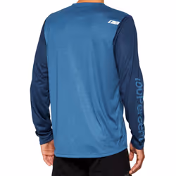 100% Airmatic Maillot de vélo à manches longues, bleu, taille L pour Hommes