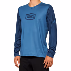 100% Airmatic Maillot de vélo à manches longues, bleu, taille XL pour Hommes