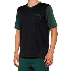 100% Ridecamp Maillot de vélo à manches courtes, noir-vert, taille XL pour Hommes
