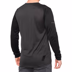 100% Ridecamp Maillot de vélo à manches longues, noir-gris, taille S pour Hommes