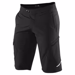 100% Ridecamp Shorts de vélo, noir, taille 28 pour Hommes