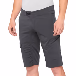 100% Ridecamp Shorts de vélo, gris, taille 30 pour Hommes