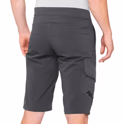 100% Ridecamp Shorts de vélo, gris, taille 30 pour Hommes