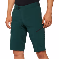 100% Ridecamp Shorts de vélo, vert, taille 38 pour Hommes