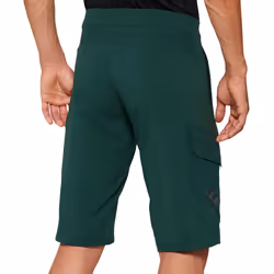 100% Ridecamp Shorts de vélo, vert, taille 38 pour Hommes